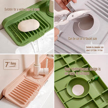Silicone Faucet Splash Guard Mat with Sponge Holder