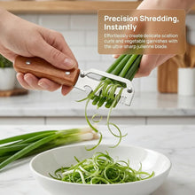 3-in-1 Wood Handle Peeler | Ultra-Sharp Blade + Scallion Shredder + Bottle Opener